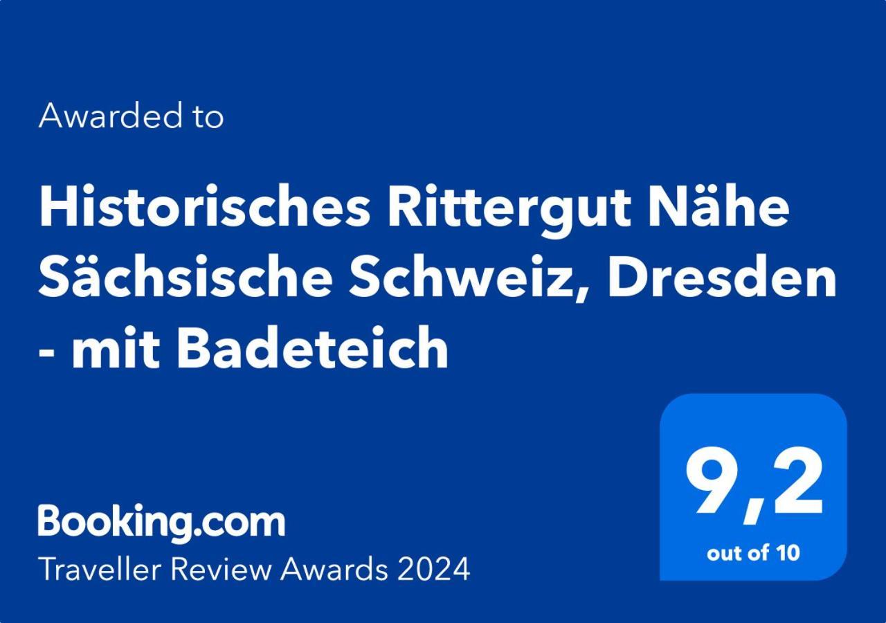 Апартаменти Historisches Rittergut Hexenburgbeidresden Nahe Sachsische Schweiz, Dresden - Mit Badeteich Grossharthau Екстер'єр фото